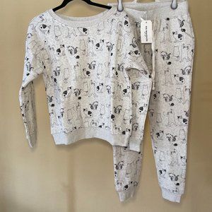 SM Wardrobe Cat Sweatshirt Sweatpants Set - Small